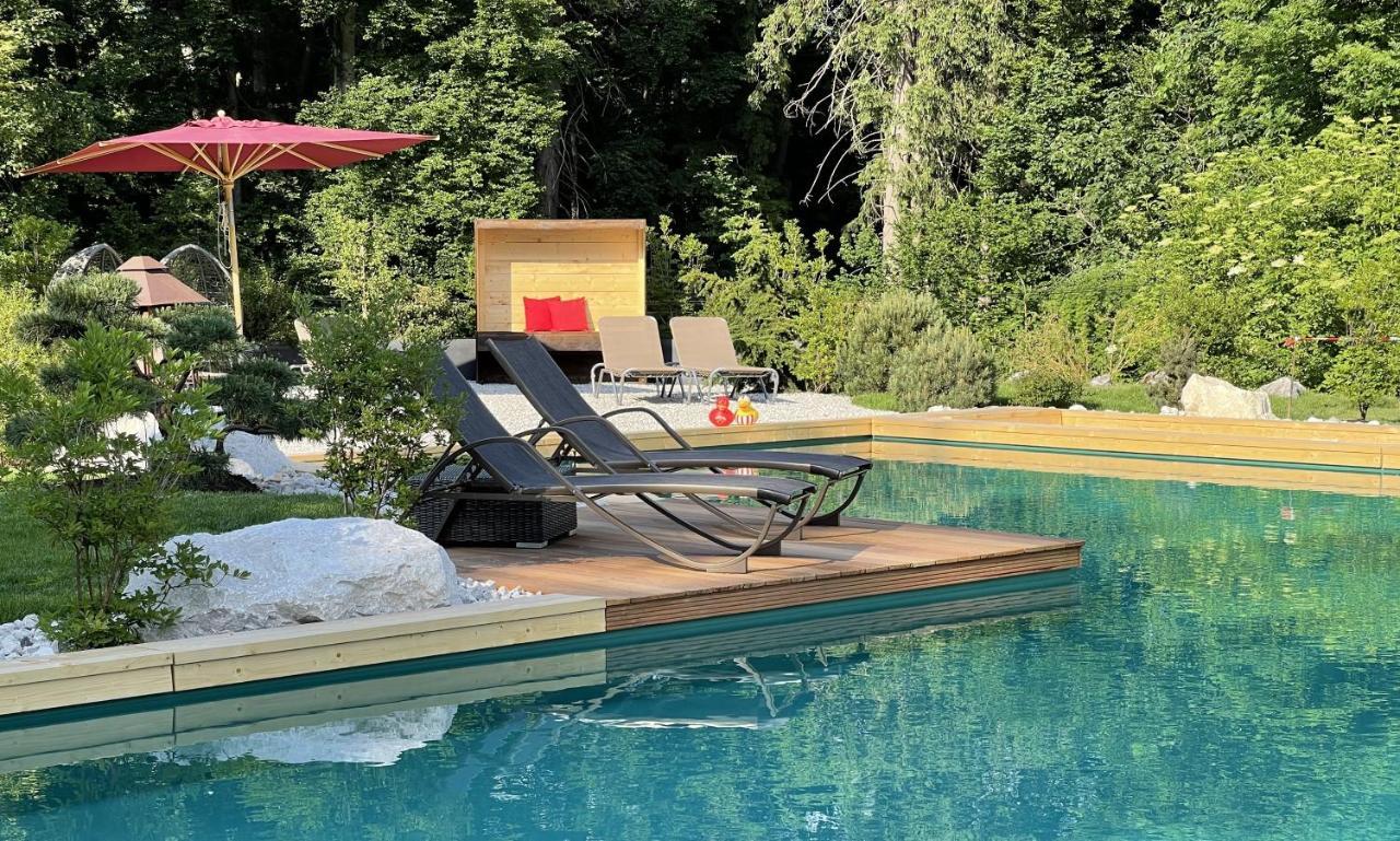 Bayern Resort Hotel - Adults Only - Mit Zugspitzblick - Eibsee-Naehe - Wellnessbereich - Naturpool Im Sommer Grainau Ngoại thất bức ảnh